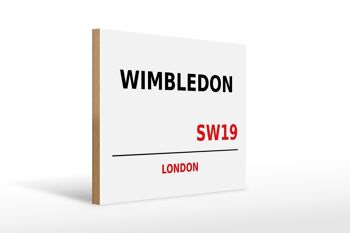 Panneau en bois Londres 40x30cm Wimbledon SW19 1