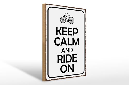 Holzschild Spruch 30x40cm Keep Calm and Ride on