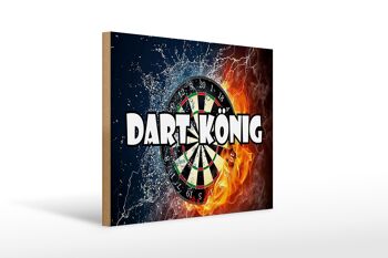 Panneau en bois indiquant 40x30cm Darts Dart King 1