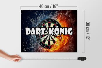 Panneau en bois indiquant 40x30cm Darts Dart King 4