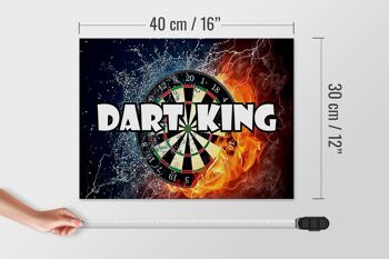 Panneau en bois disant 40x30cm Darts Dart King décoration murale 4