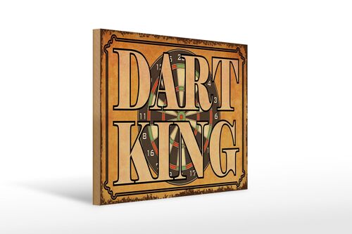 Holzschild Spruch 40x30cm Dart King Wanddeko