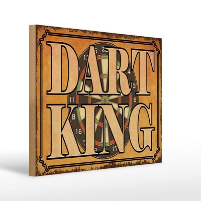 Holzschild Spruch 40x30cm Dart King Wanddeko