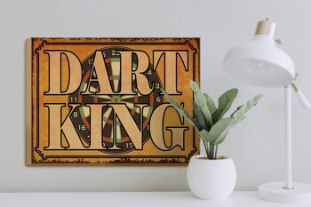 Panneau en bois disant 40x30cm Décoration murale Dart King 3