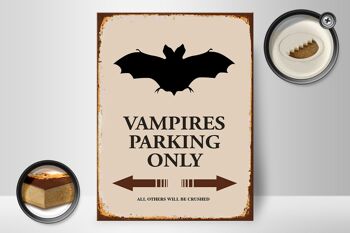 Panneau en bois indiquant 30x40cm Vampires Parking uniquement tous les autres 2