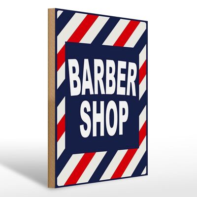 Cartello in legno con scritta 30x40 cm Barbiere Parrucchiere