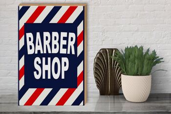 Panneau en bois indiquant 30x40cm Barbershop Coiffeur 3