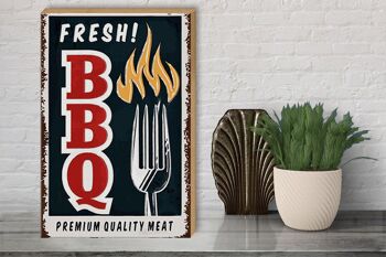 Panneau en bois indiquant 30x40cm Fresh BBQ Grill Premium Quality 3