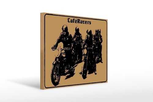 Holzschild Spruch 40x30cm Motorrad Caqfe Racers motorcycle