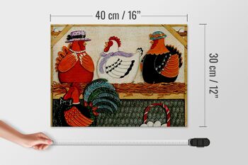 Panneau en bois indiquant 40x30cm Poulet Poules Oeufs Oeufs 4