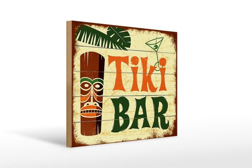 Holzschild Spruch 40x30cm TIKI Bar Cocktail