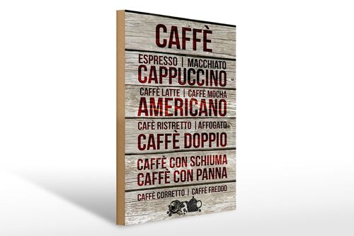 Holzschild Caffee 30x40cm Caffe espresso capuccino latte