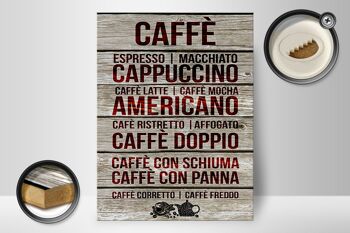 Panneau en bois Caffee 30x40cm Caffe espresso capuccino latte 2