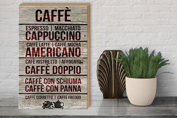 Panneau en bois Caffee 30x40cm Caffe espresso capuccino latte 3