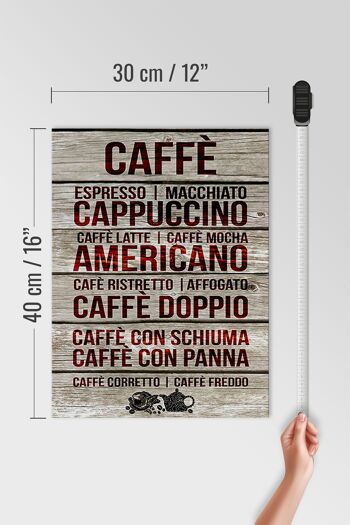 Panneau en bois Caffee 30x40cm Caffe espresso capuccino latte 4