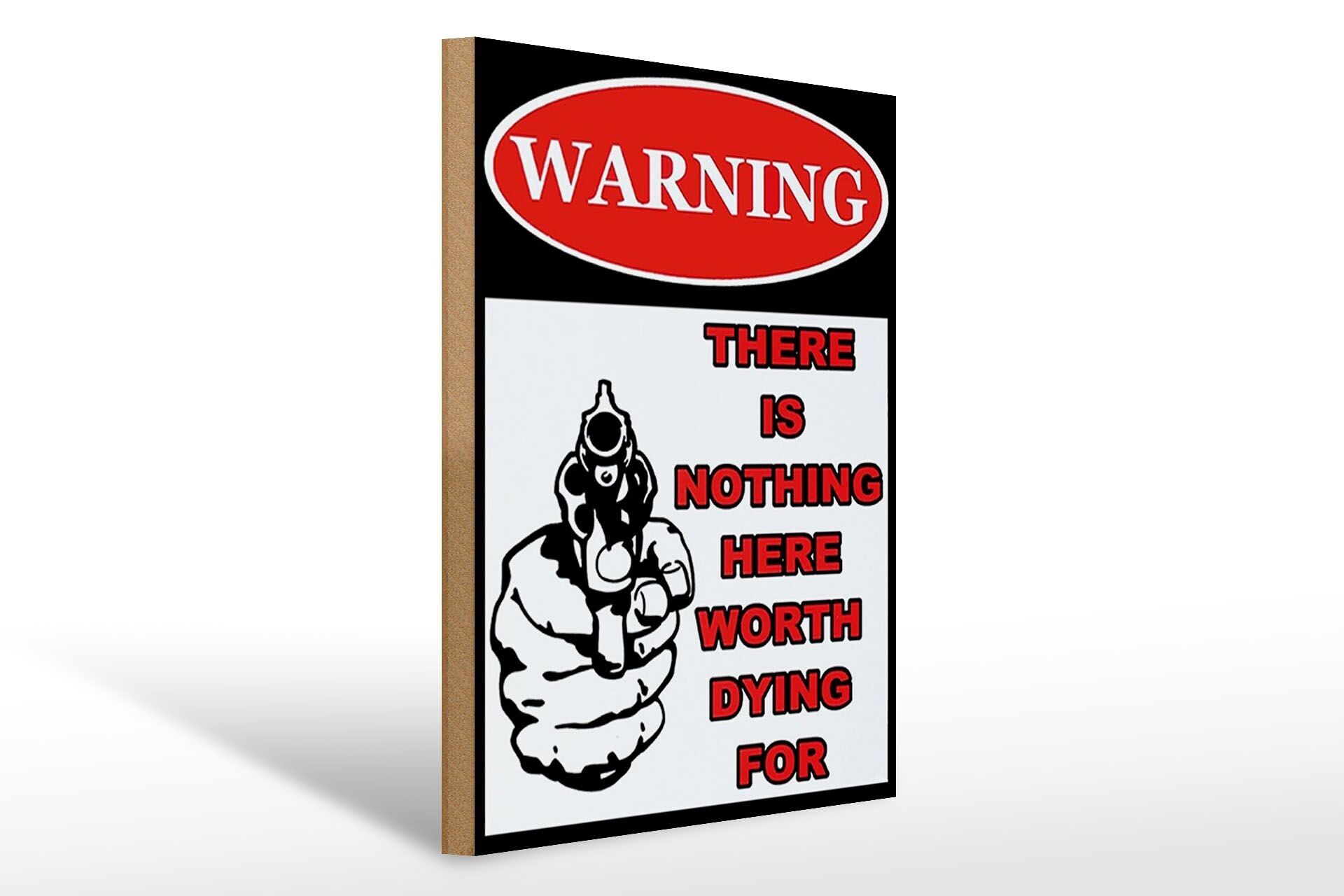 Cartello in legno 30x40 cm che avverte che qui non c'è niente