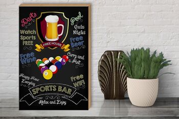 Panneau en bois disant 30x40cm bar sportif bière bière relax profitez 3