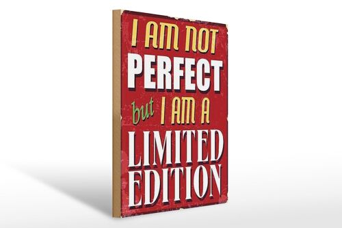 Holzschild Spruch 30x40cm i am not perfect limited edition