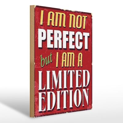 Holzschild Spruch 30x40cm i am not perfect limited edition