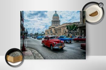 Panneau en bois voiture 40x30cm voiture vintage Cuba Havane cadeau 2