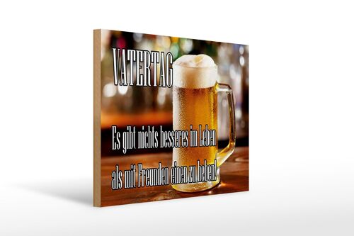 Holzschild Spruch 30x40cm Vatertag nichts besseres Bier