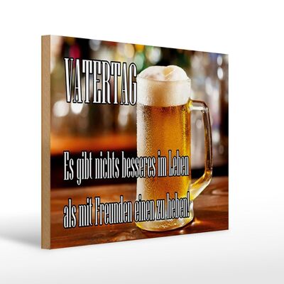 Holzschild Spruch 30x40cm Vatertag nichts besseres Bier