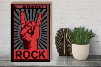 Panneau en bois Rock 30x40cm tune up turn Loud 3