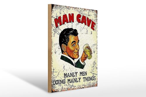 Holzschild Retro 30x40cm Man Cave manly men manly things