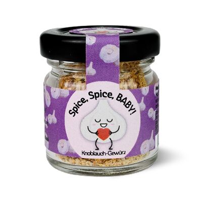 Mini barattolo di spezie all'aglio "Spice, Spice, Baby".