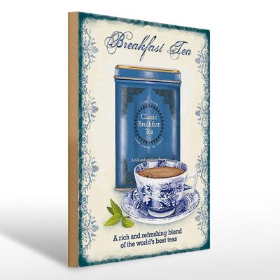 Holzschild Tee 30x40cm Classic Breakfast Tea best teas