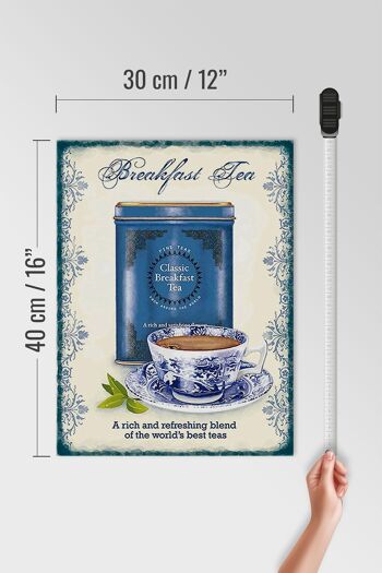 Panneau en bois thé 30x40cm Classic Breakfast Tea meilleurs thés 4