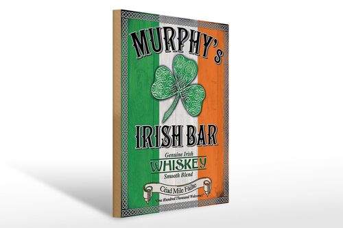 Holzschild 30x40cm Murphy´s Irish Bar Whiskey