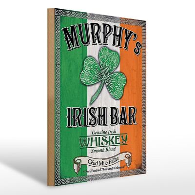 Holzschild 30x40cm Murphy´s Irish Bar Whiskey