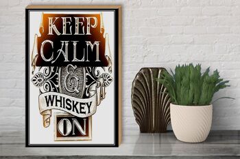 Panneau en bois indiquant 30x40cm Keep Calm Whisky on 3