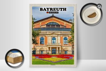 Panneau en bois villes Salle des fêtes de Bayreuth 40x30cm 2