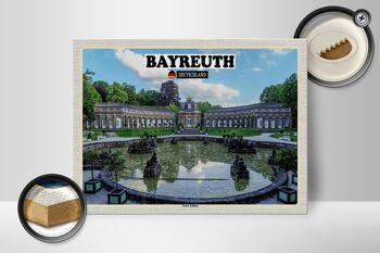 Panneau en bois villes Bayreuth Nouveau Château Fontaine 40x30cm 2