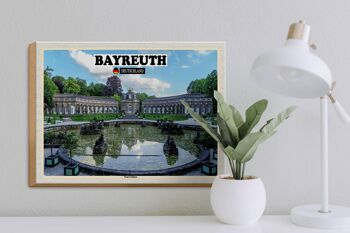 Panneau en bois villes Bayreuth Nouveau Château Fontaine 40x30cm 3