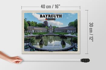 Panneau en bois villes Bayreuth Nouveau Château Fontaine 40x30cm 4