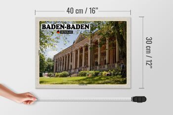 Panneau en bois villes Baden-Baden Lichtentaler-Allee 40x30cm 4