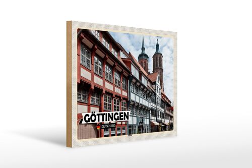Holzschild Städte Göttingen Altstadt Architektur 40x30cm