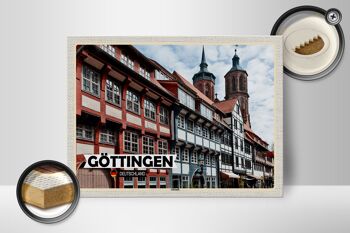 Panneau en bois villes Göttingen architecture de la vieille ville 40x30cm 2