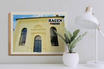 Panneau en bois villes Hage Old Synagogue Architecture 40x30cm 3