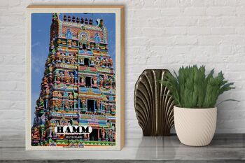 Panneau en bois villes Hamm Siri-Kamadchi-Ampal-Temple 30x40cm 3