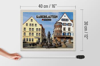 Panneau en bois villes Kaiserslautern Kaiserbrunnen 40x30cm 4