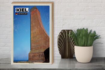 Panneau en bois pour les villes de Kiel Mémorial naval du Moyen Âge 30x40cm 3