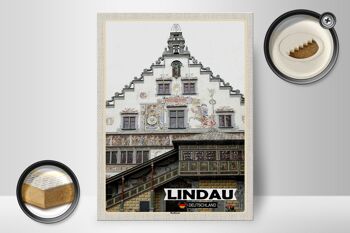 Panneau en bois villes mairie de Lindau architecture 30x40cm 2
