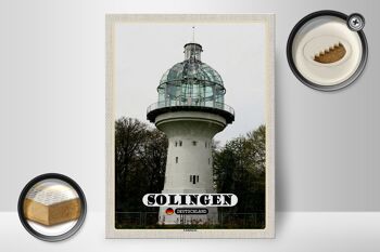 Panneau en bois Villes Solingen Light Tower Architecture 30x40cm 2