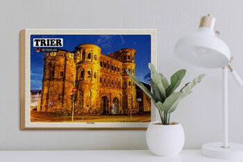 Panneau en bois villes Trèves Porta Nigra Vieille Ville 40x30cm 3