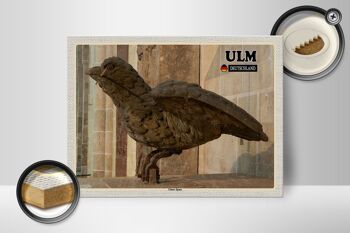Panneau en bois villes Ulm Ulmer Sparrow sculpture 40x30cm 2