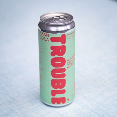 CLEAN SODA - TROUBLÉ FRAMBOISE HIBISCUS - CAN 33cl